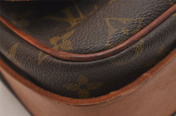 Authentic Louis Vuitton Monogram Cartouchiere MM Shoulder Bag Old Model 6512J