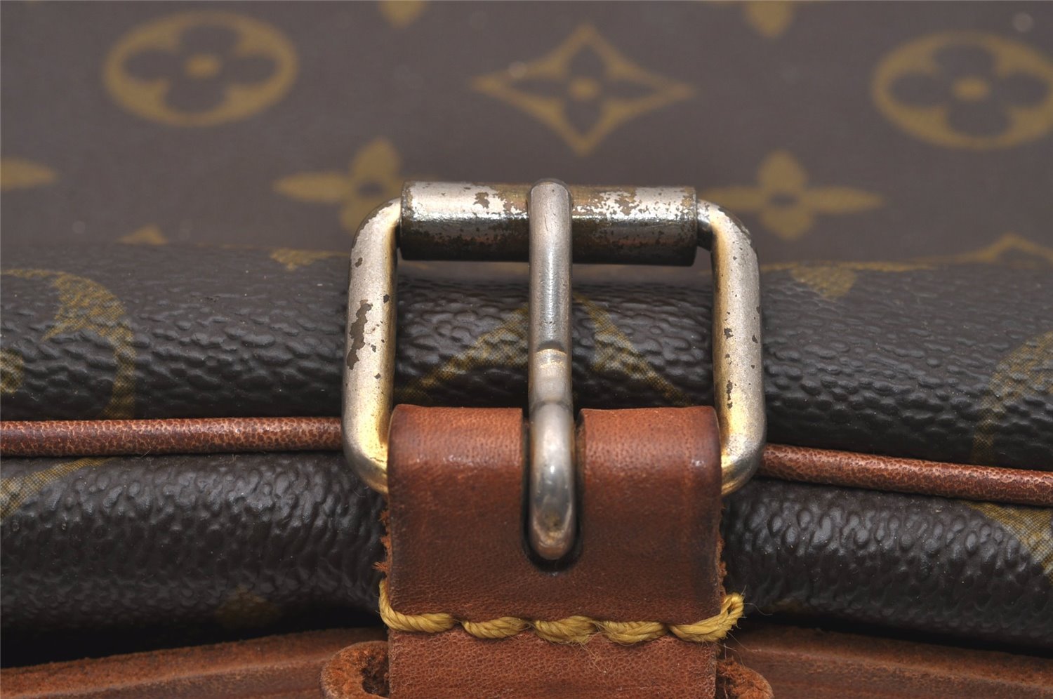 Authentic Louis Vuitton Monogram Cartouchiere MM Shoulder Bag Old Model 6512J