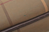 Authentic Burberrys Vintage Check Canvas Leather Hand Tote Bag Khaki Green 6513J