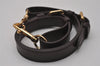 Authentic Louis Vuitton Leather Shoulder Strap Brown 22.4-25.2" LV 6514I