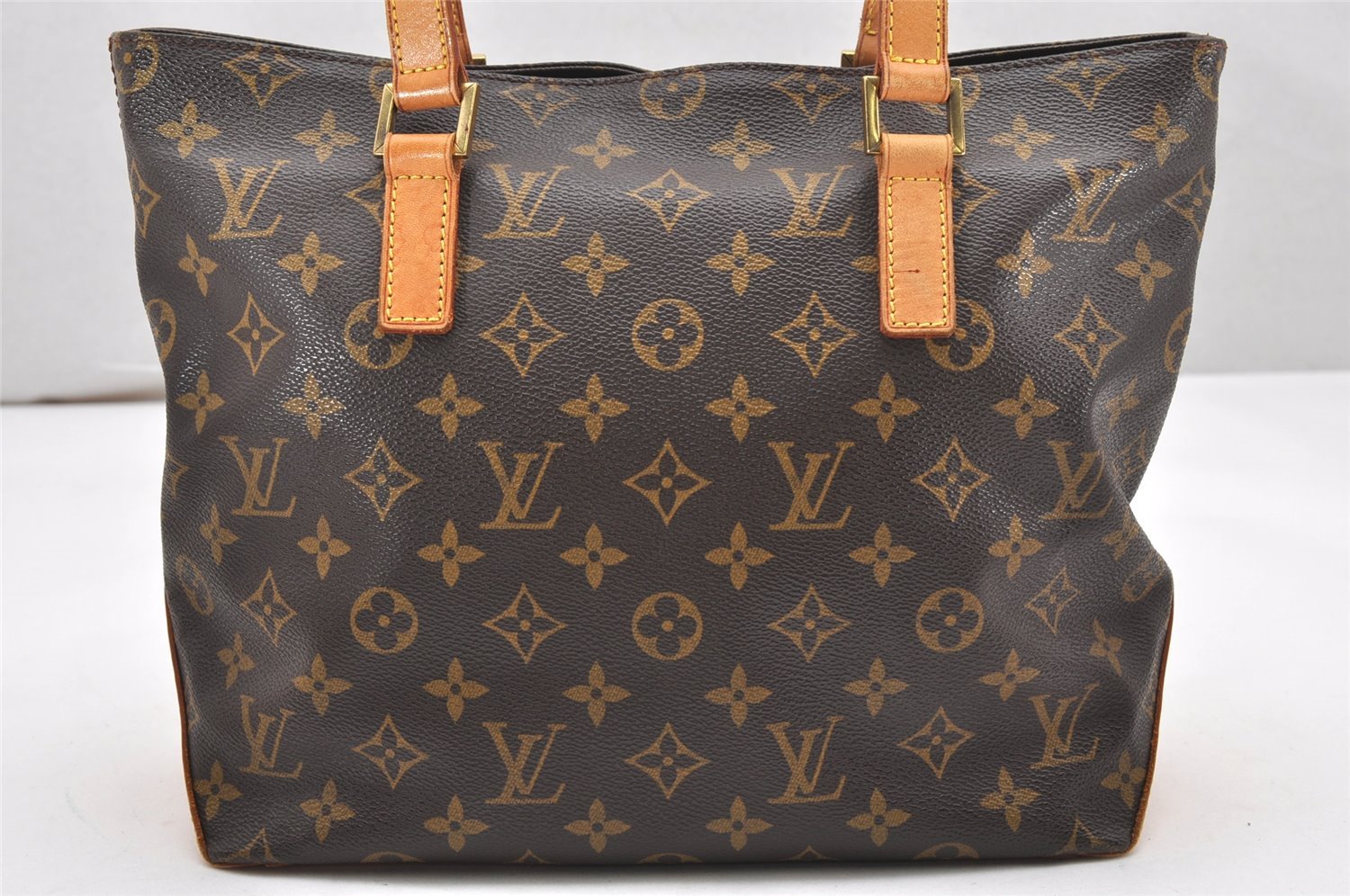 Authentic Louis Vuitton Monogram Cabas Piano Shoulder Tote Bag M51148 Junk 6515K