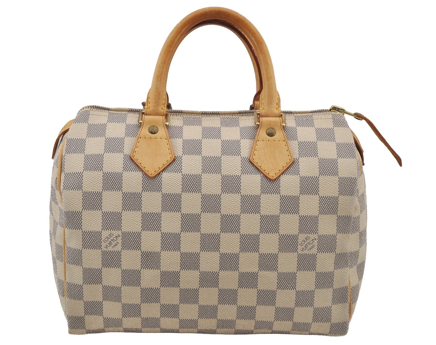 Authentic Louis Vuitton Damier Azur Speedy25 Hand Boston Bag N41534 LV 6516J