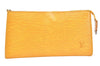 Authentic Louis Vuitton Epi Pochette Accessoires Pouch Yellow M52959 Junk 6516K