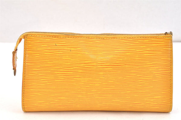 Authentic Louis Vuitton Epi Pochette Accessoires Pouch Yellow M52959 Junk 6516K