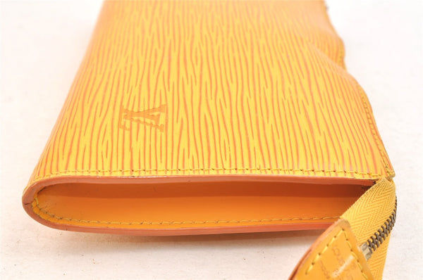 Authentic Louis Vuitton Epi Pochette Accessoires Pouch Yellow M52959 Junk 6516K
