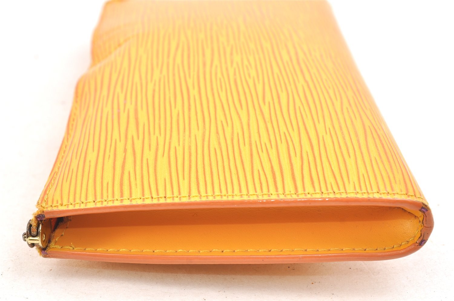 Authentic Louis Vuitton Epi Pochette Accessoires Pouch Yellow M52959 Junk 6516K
