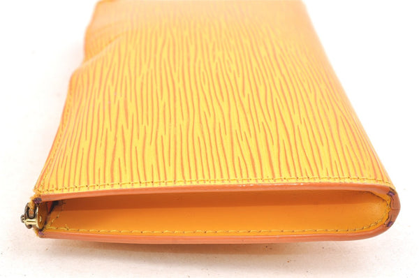 Authentic Louis Vuitton Epi Pochette Accessoires Pouch Yellow M52959 Junk 6516K