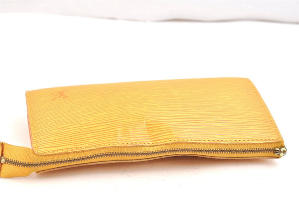 Authentic Louis Vuitton Epi Pochette Accessoires Pouch Yellow M52959 Junk 6516K