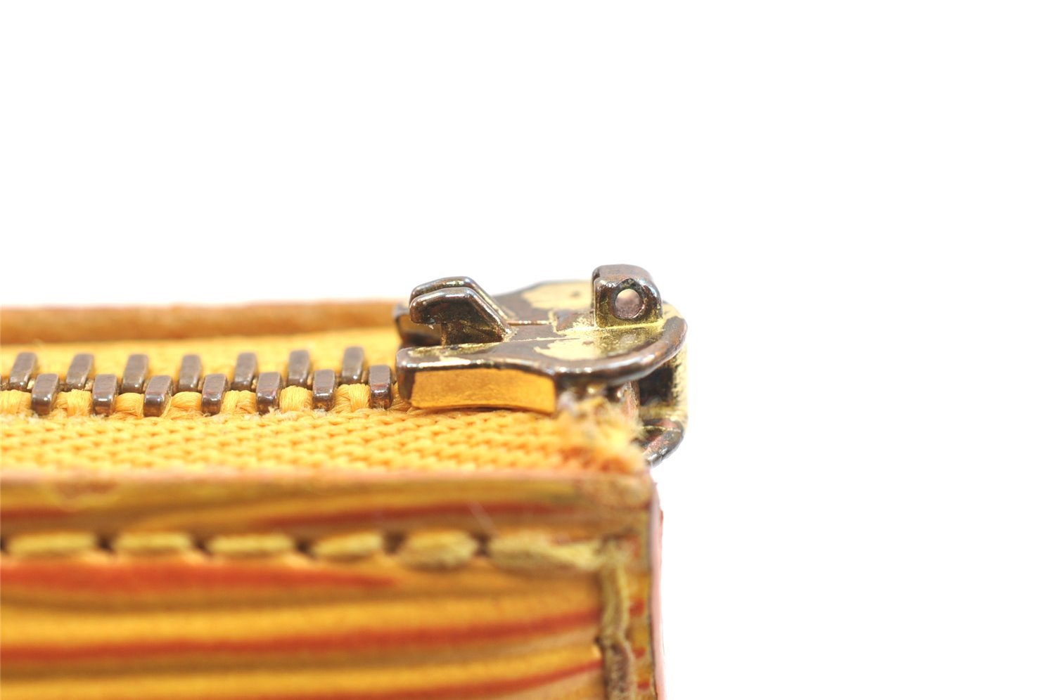 Authentic Louis Vuitton Epi Pochette Accessoires Pouch Yellow M52959 Junk 6516K
