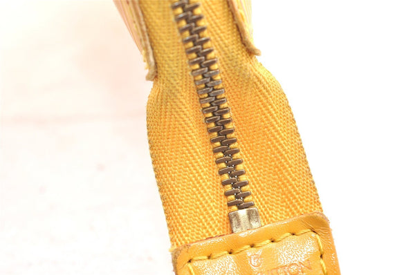Authentic Louis Vuitton Epi Pochette Accessoires Pouch Yellow M52959 Junk 6516K