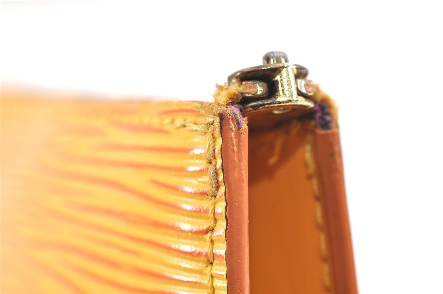 Authentic Louis Vuitton Epi Pochette Accessoires Pouch Yellow M52959 Junk 6516K