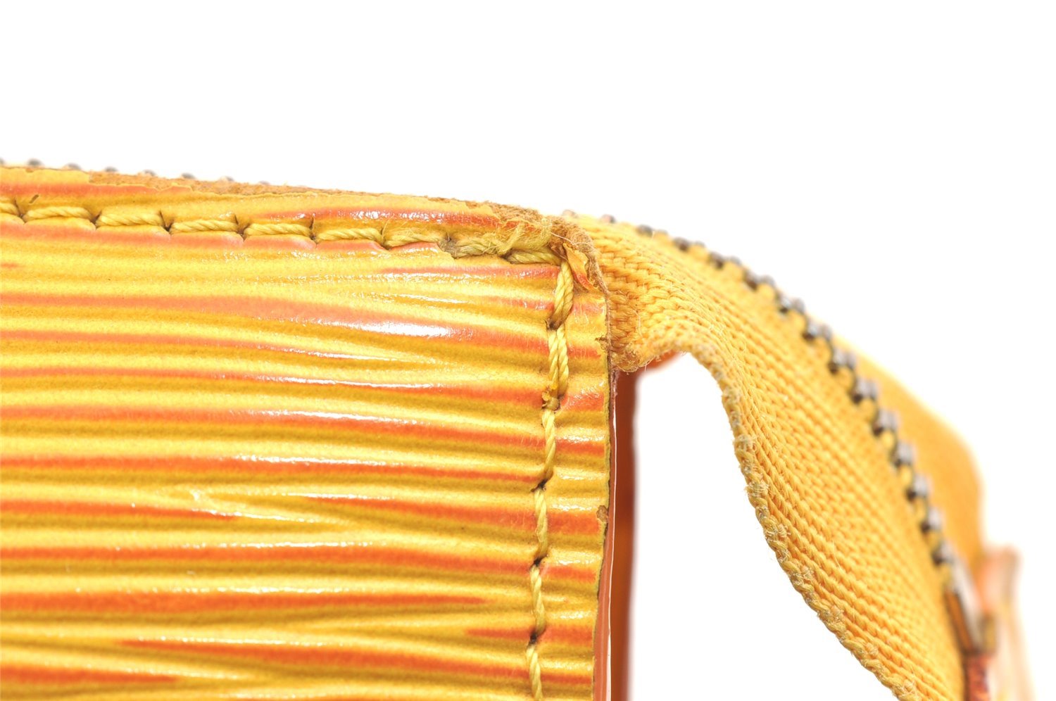 Authentic Louis Vuitton Epi Pochette Accessoires Pouch Yellow M52959 Junk 6516K