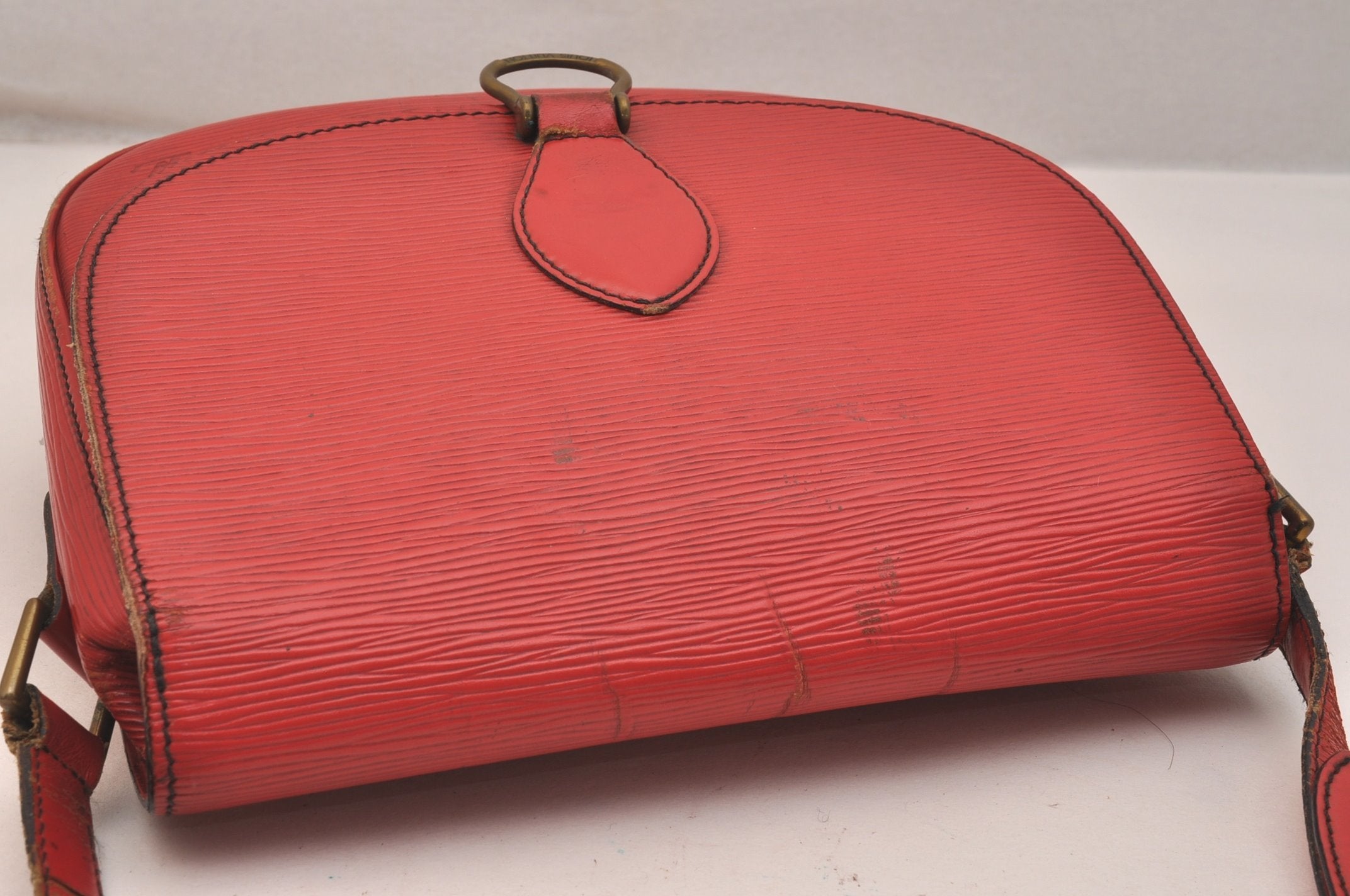 Authentic Louis Vuitton Epi Saint Cloud GM Shoulder Bag Red M52197 Junk 6517J