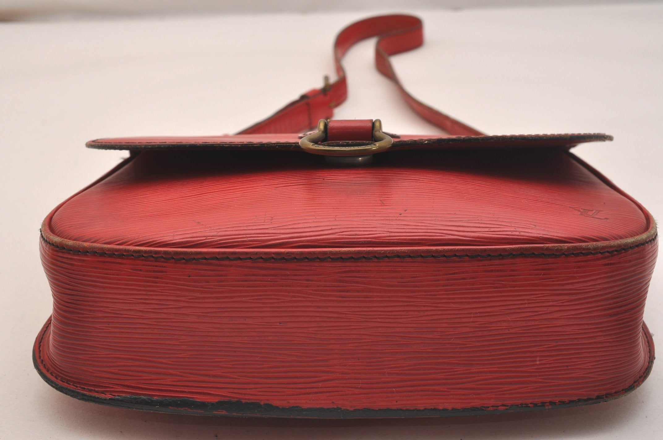 Authentic Louis Vuitton Epi Saint Cloud GM Shoulder Bag Red M52197 Junk 6517J