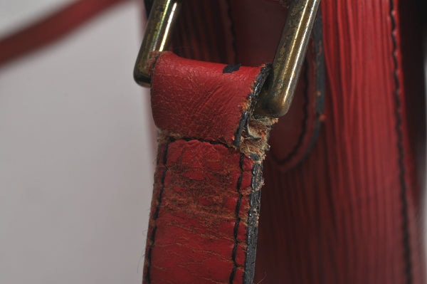 Authentic Louis Vuitton Epi Saint Cloud GM Shoulder Bag Red M52197 Junk 6517J