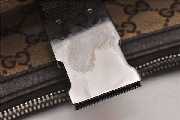 Authentic GUCCI Shoulder Cross Body Bag GG Canvas Leather 131211 Brown 6518I