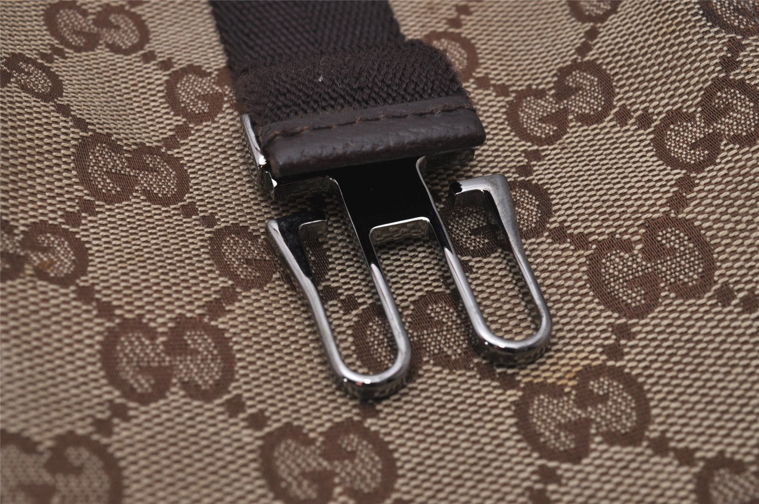 Authentic GUCCI Shoulder Cross Body Bag GG Canvas Leather 131211 Brown 6518I