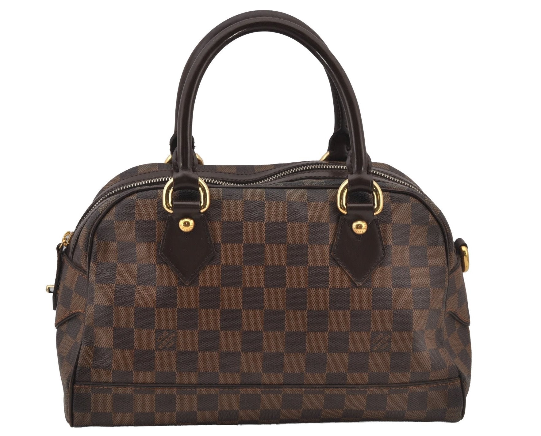 Authentic Louis Vuitton Damier Duomo Hand Boston Bag Purse N60008 LV 6518J