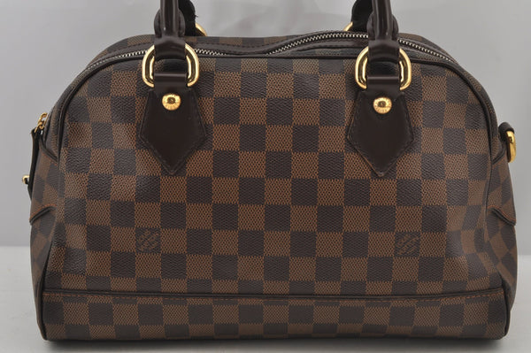 Authentic Louis Vuitton Damier Duomo Hand Boston Bag Purse N60008 LV 6518J