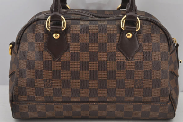 Authentic Louis Vuitton Damier Duomo Hand Boston Bag Purse N60008 LV 6518J