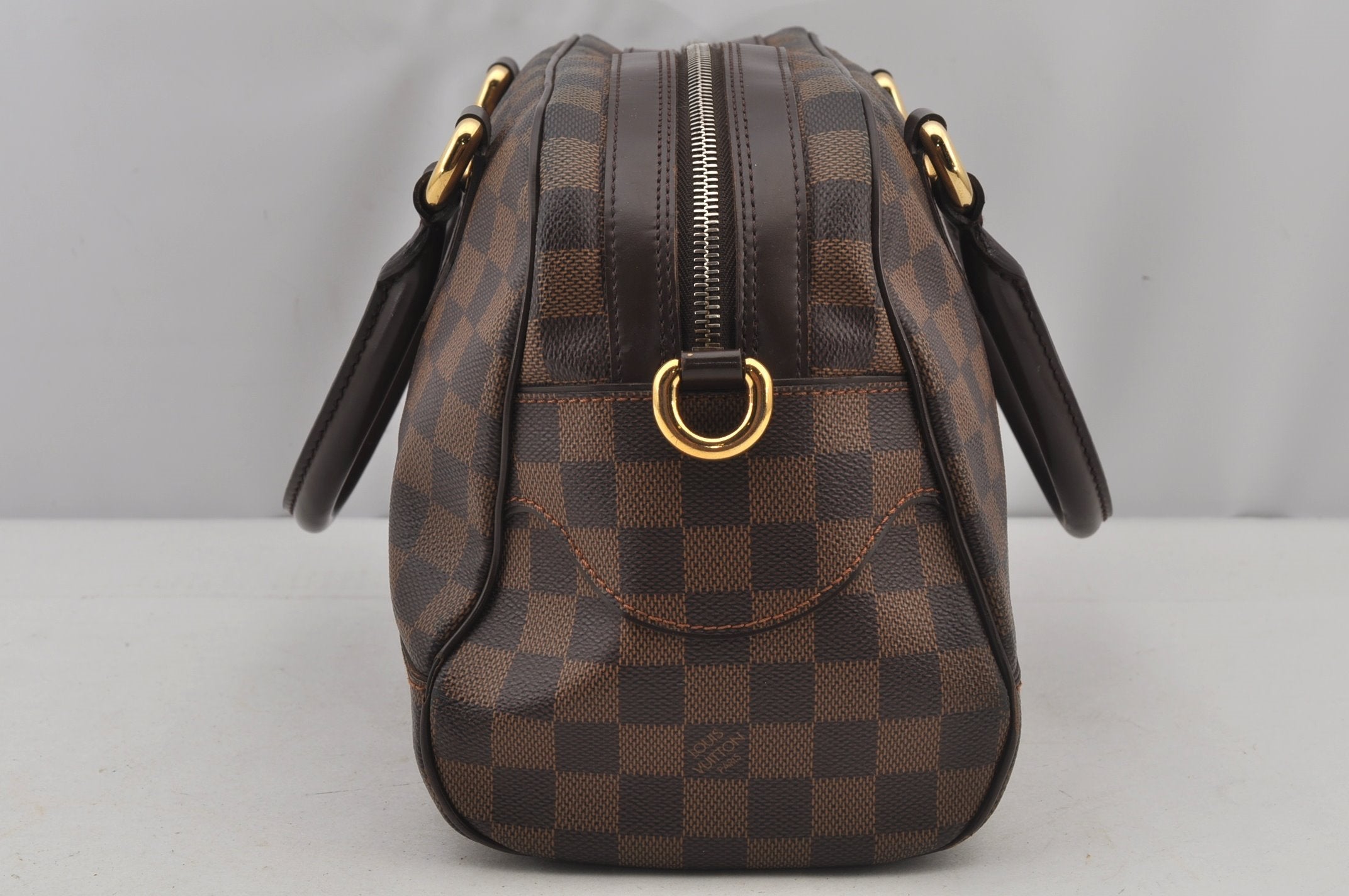 Authentic Louis Vuitton Damier Duomo Hand Boston Bag Purse N60008 LV 6518J