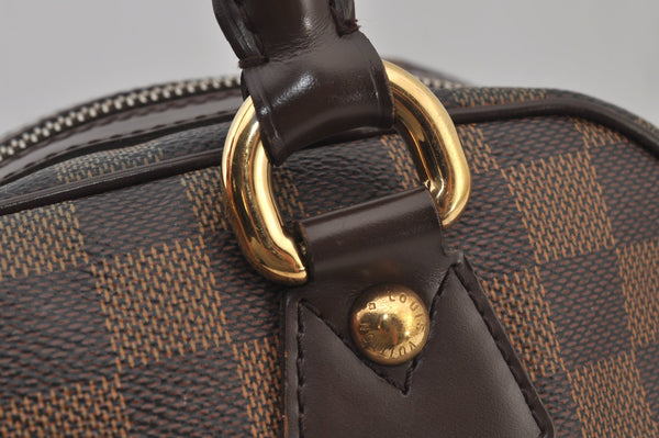 Authentic Louis Vuitton Damier Duomo Hand Boston Bag Purse N60008 LV 6518J