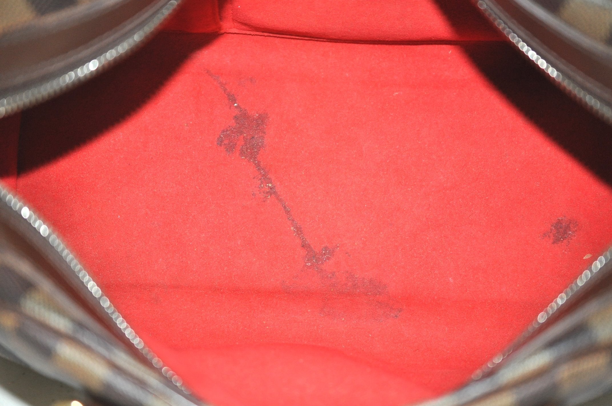 Authentic Louis Vuitton Damier Duomo Hand Boston Bag Purse N60008 LV 6518J