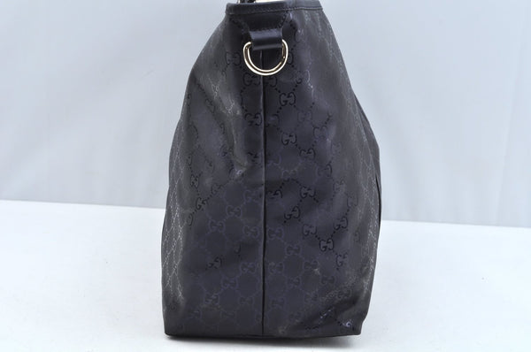 Authentic GUCCI GG Imprime Shoulder Tote Bag GG PVC Leather 197954 Navy 6519I