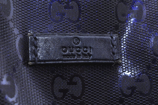 Authentic GUCCI GG Imprime Shoulder Tote Bag GG PVC Leather 197954 Navy 6519I