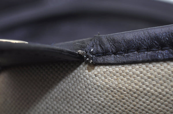 Authentic GUCCI GG Imprime Shoulder Tote Bag GG PVC Leather 197954 Navy 6519I