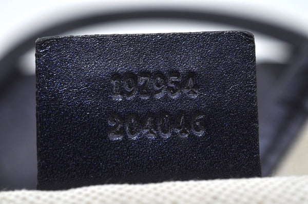 Authentic GUCCI GG Imprime Shoulder Tote Bag GG PVC Leather 197954 Navy 6519I