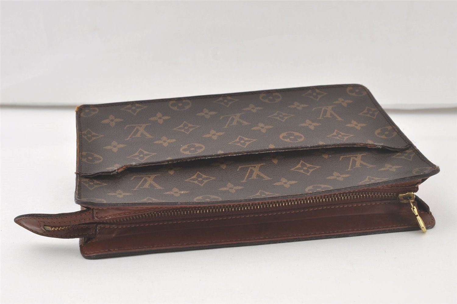 Authentic Louis Vuitton Monogram Pochette Homme Clutch Hand Bag M51795 LV 6519K