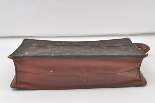 Authentic Louis Vuitton Monogram Pochette Homme Clutch Hand Bag M51795 LV 6519K