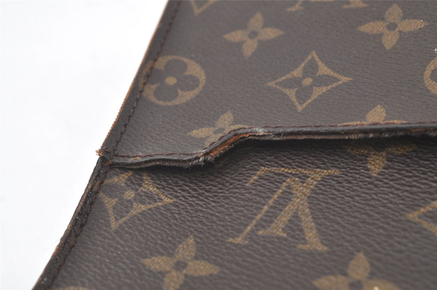 Authentic Louis Vuitton Monogram Pochette Homme Clutch Hand Bag M51795 LV 6519K