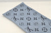 Auth Louis Vuitton Echarpe Logomania Muffler Wool Silk M75702 Light Blue 6521I