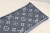 Auth Louis Vuitton Echarpe Logomania Muffler Wool Silk M75702 Light Blue 6521I