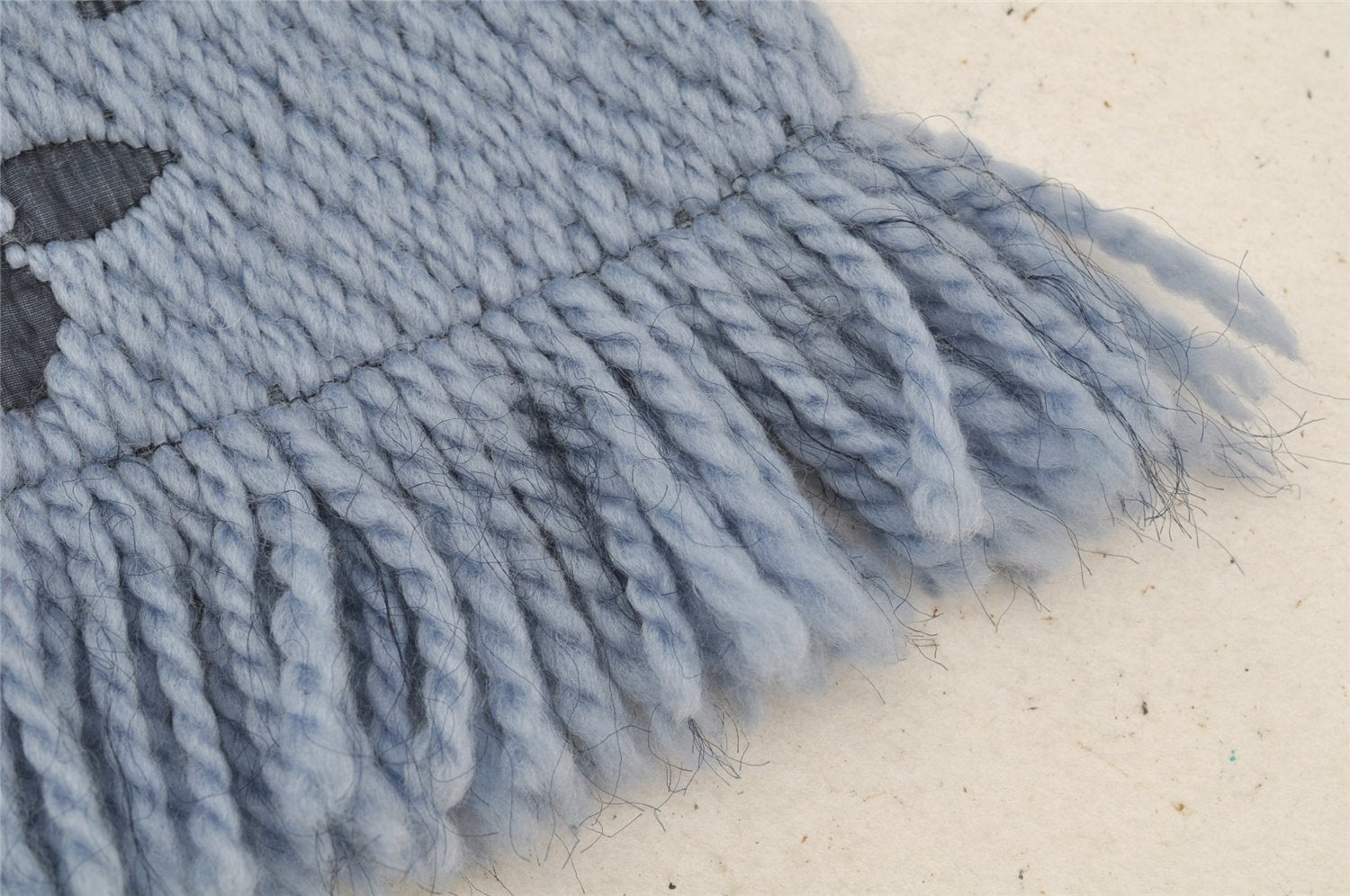 Auth Louis Vuitton Echarpe Logomania Muffler Wool Silk M75702 Light Blue 6521I