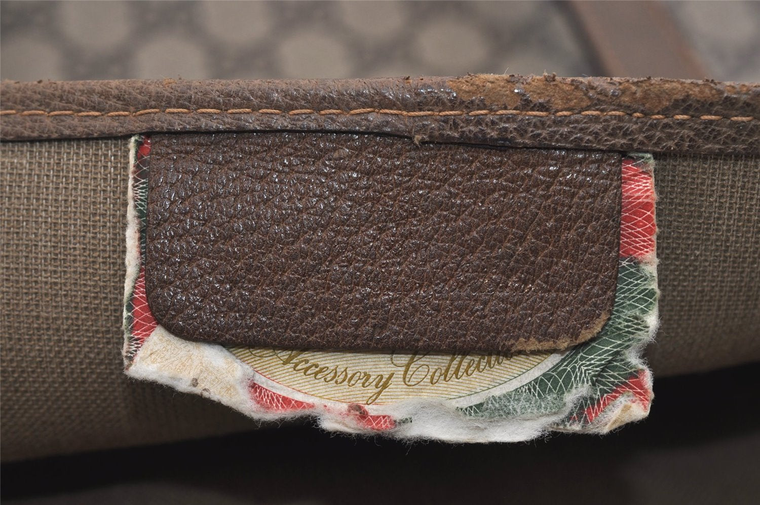 Authentic GUCCI Vintage Shoulder Tote Bag GG PVC Leather Brown 6521J