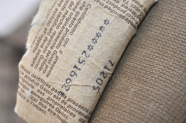 Authentic GUCCI Vintage Shoulder Tote Bag GG PVC Leather Brown 6521J