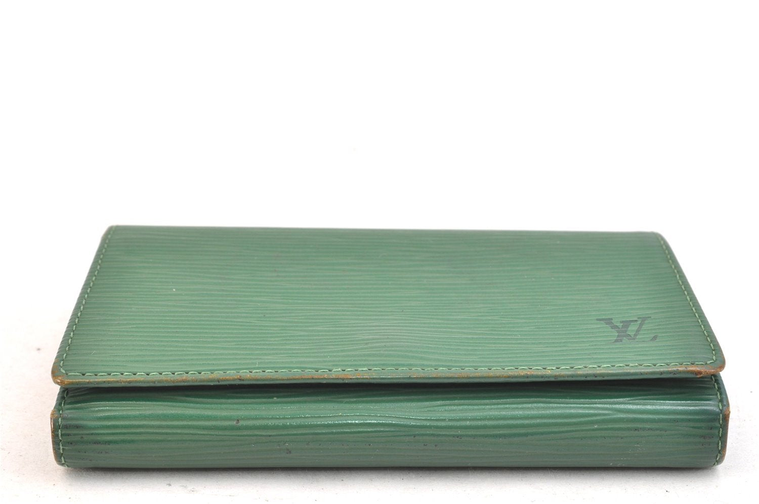 Auth Louis Vuitton Epi Porte Monnaie Billets Tresor Wallet Green M63504 LV 6521K