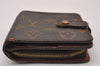 Authentic Louis Vuitton Monogram Compact Zip Bifold Wallet Purse M61667 LV 6523I