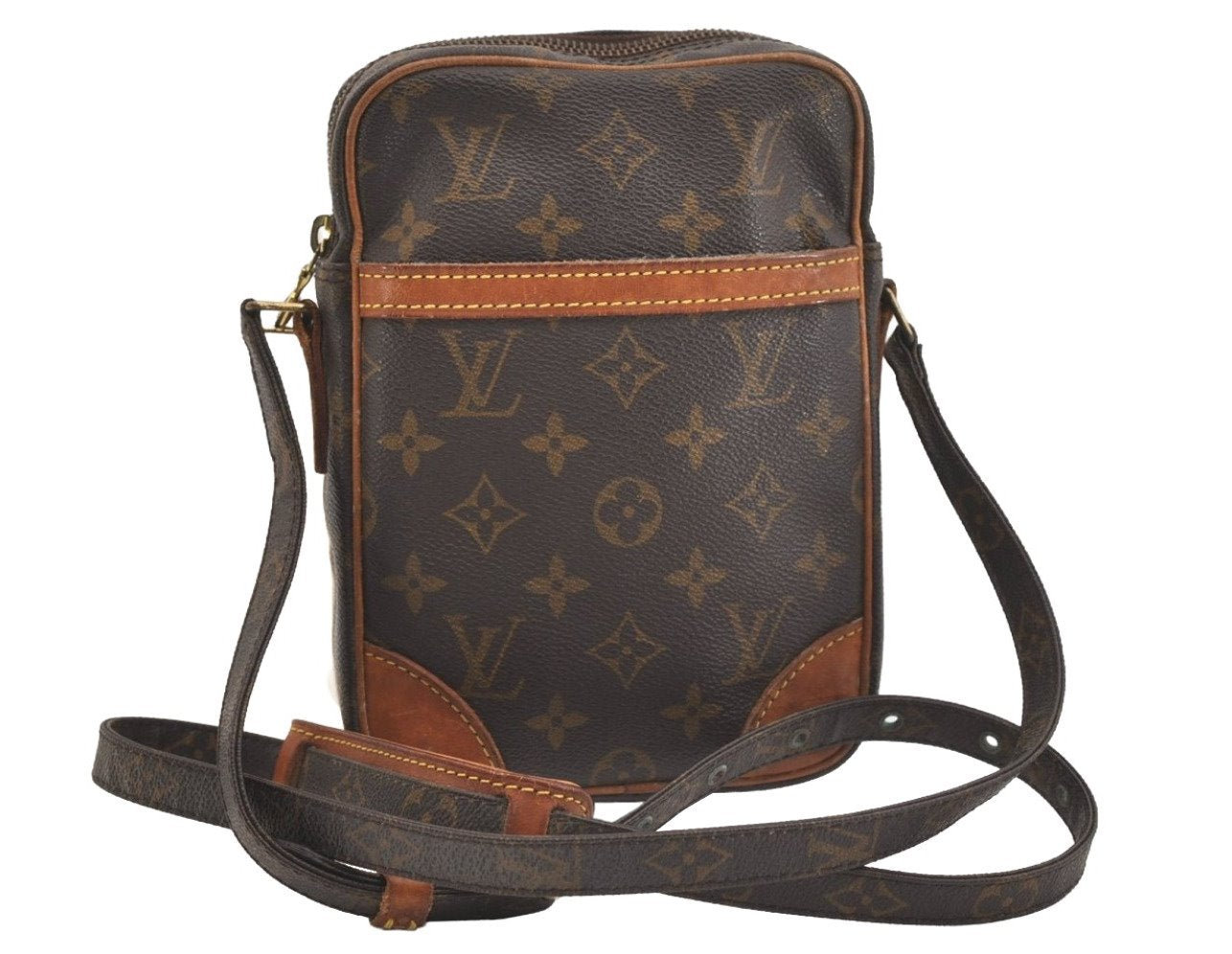 Authentic Louis Vuitton Monogram Danube Shoulder Cross Body Bag M45266 LV 6523J