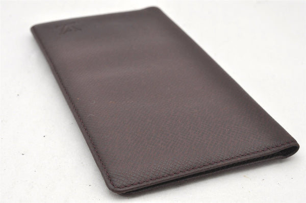 Auth Louis Vuitton Taiga Porte Valeurs Cartes Credit Wallet M30398 Brown 6524K