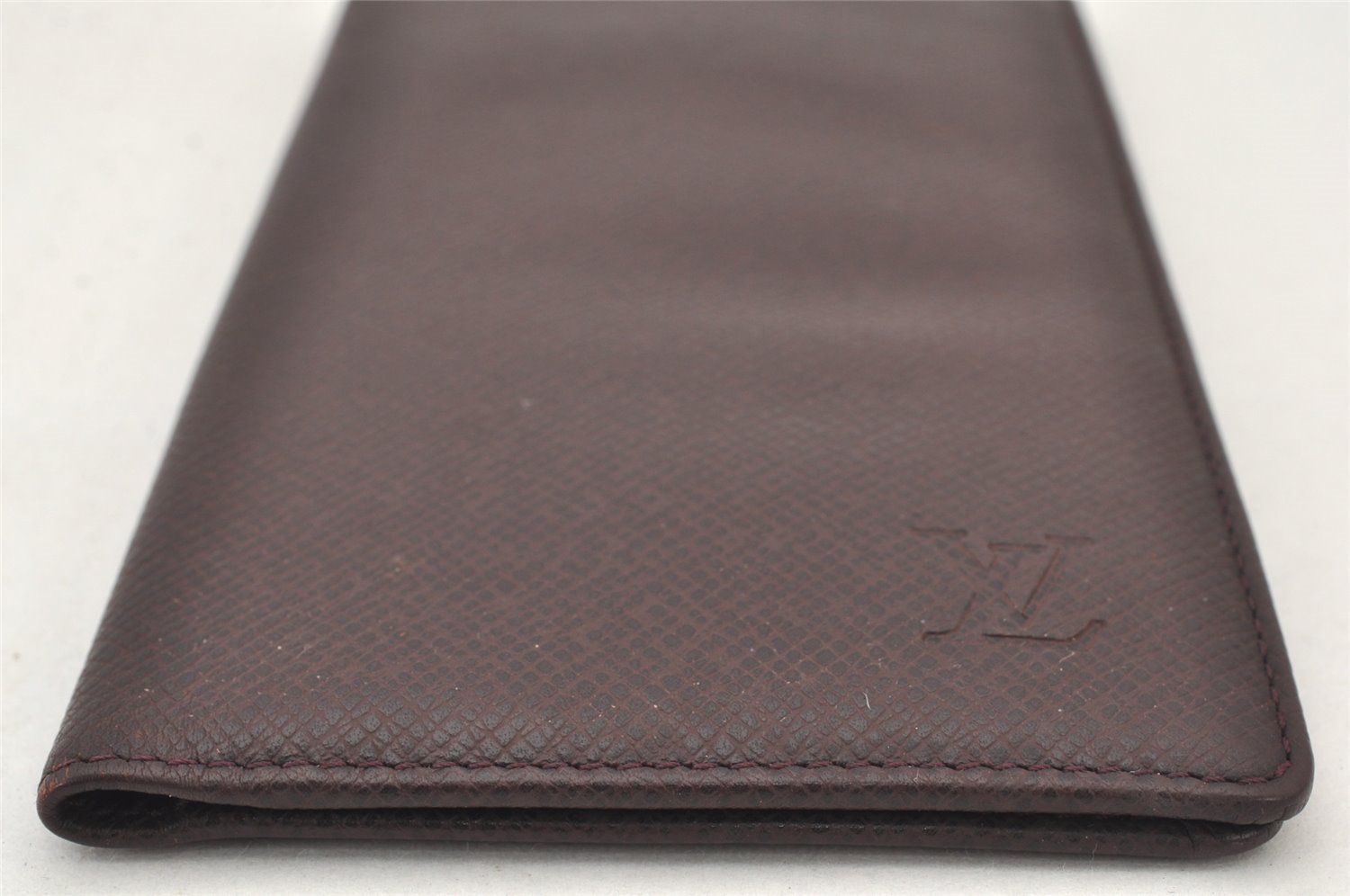 Auth Louis Vuitton Taiga Porte Valeurs Cartes Credit Wallet M30398 Brown 6524K