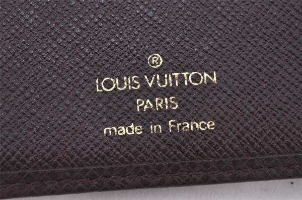 Auth Louis Vuitton Taiga Porte Valeurs Cartes Credit Wallet M30398 Brown 6524K