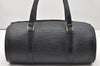 Authentic Louis Vuitton Epi Soufflot Black Hand Bag M52222 LV 6525K