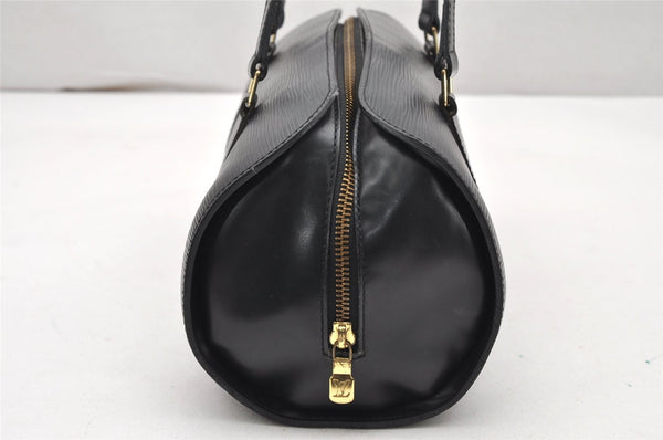 Authentic Louis Vuitton Epi Soufflot Black Hand Bag M52222 LV 6525K