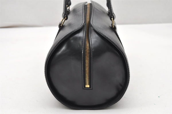 Authentic Louis Vuitton Epi Soufflot Black Hand Bag M52222 LV 6525K