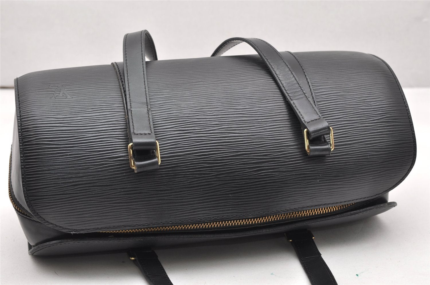 Authentic Louis Vuitton Epi Soufflot Black Hand Bag M52222 LV 6525K