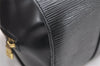 Authentic Louis Vuitton Epi Soufflot Black Hand Bag M52222 LV 6525K
